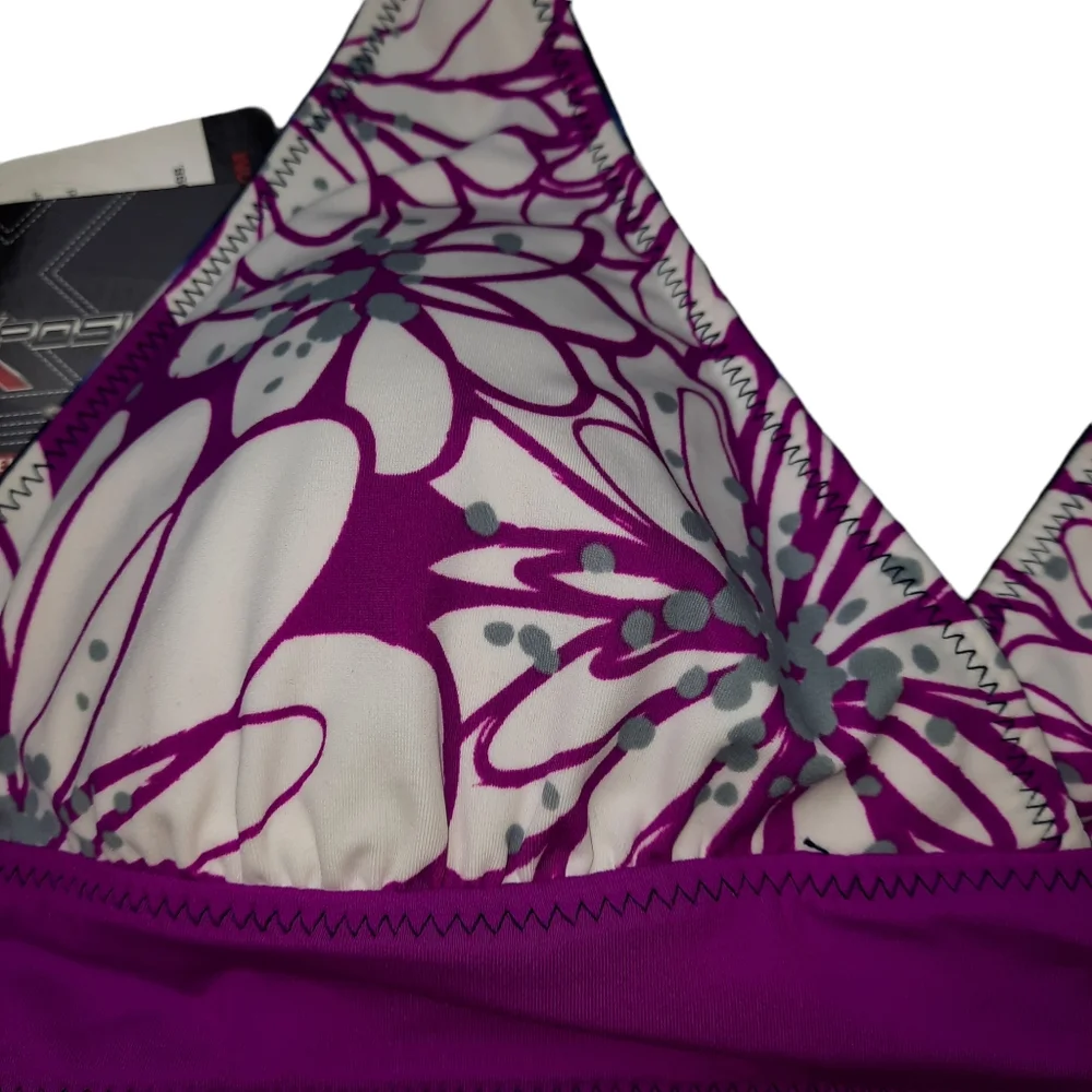 ZeroXposur Bikini Top Reversible Halter NWT SZ 12